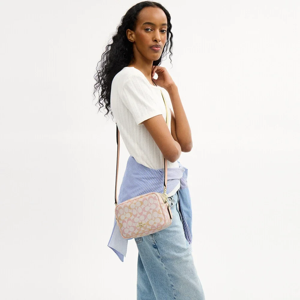 Coach Outlet Mini Carey Crossbody Bag In Signature Canvas - Picture 2 of 6